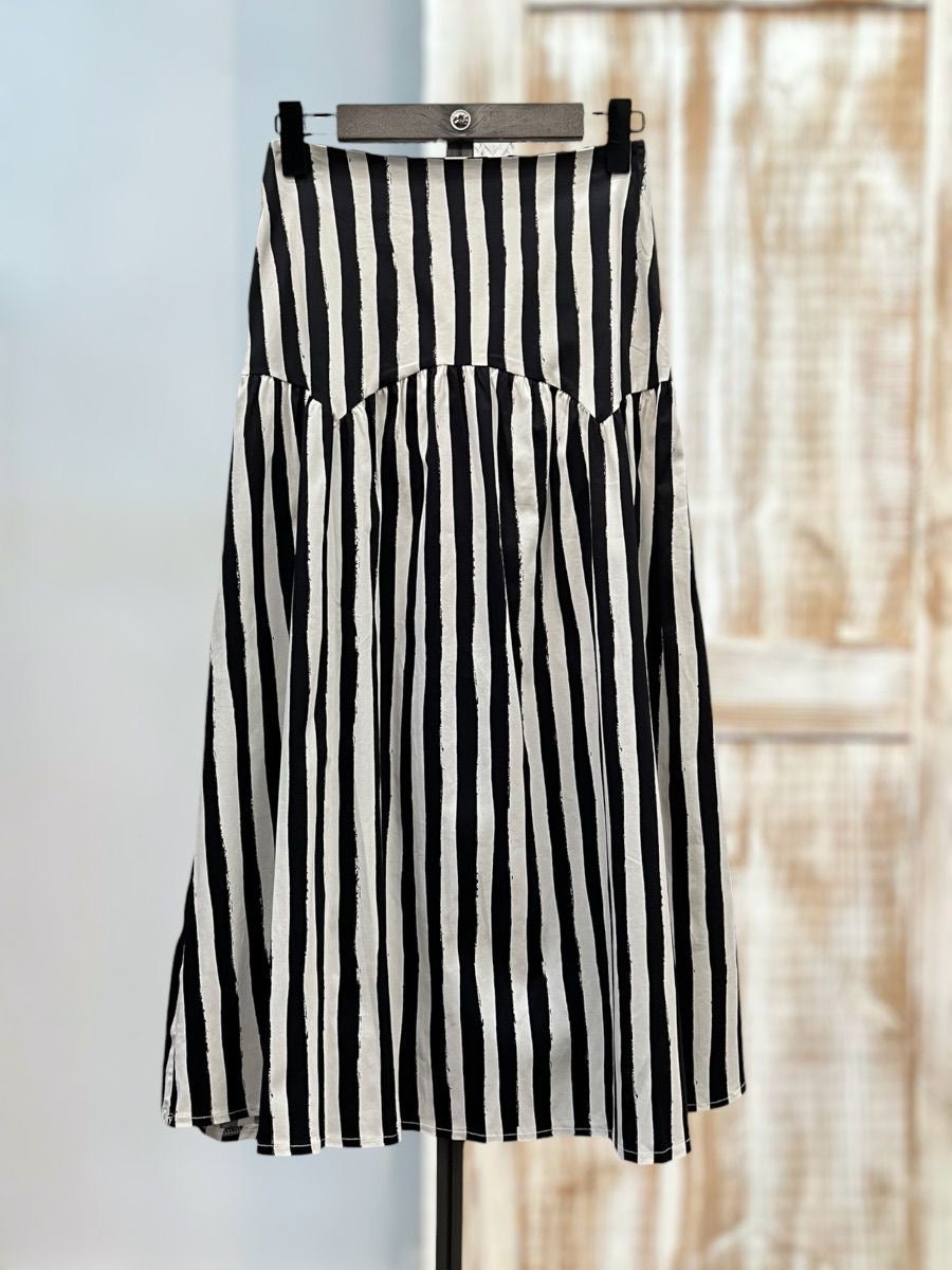 Conjunto blusa y falda Rayas