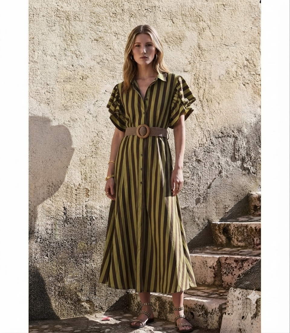 Vestido Camisero Rayas