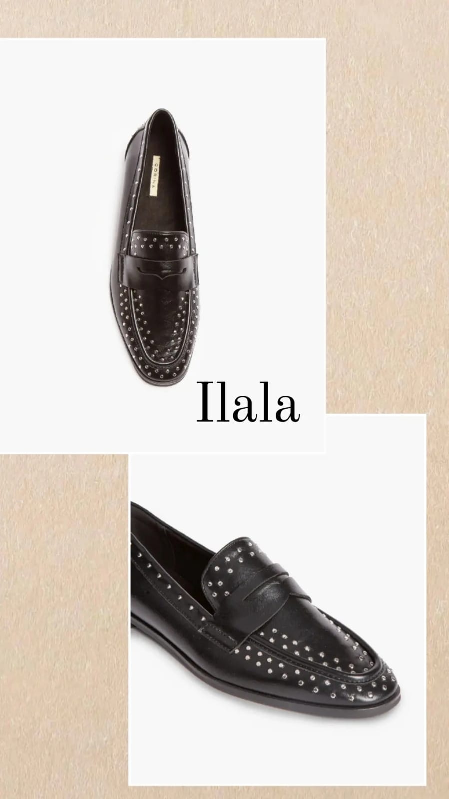 Mocassins com tachas