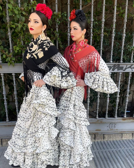 Traje flamenca topito Tela