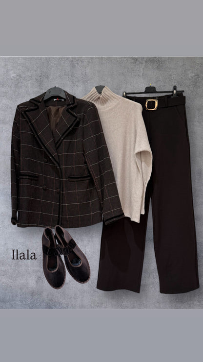 Chaqueta Cuadros Solapa