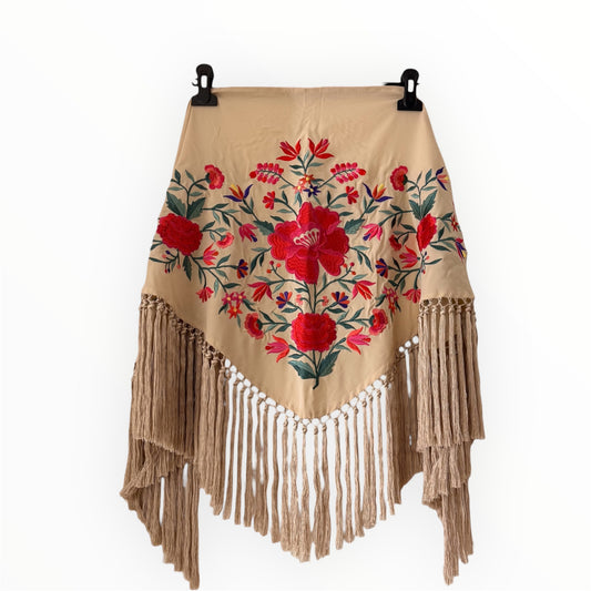 Mantón bordado Flamenca