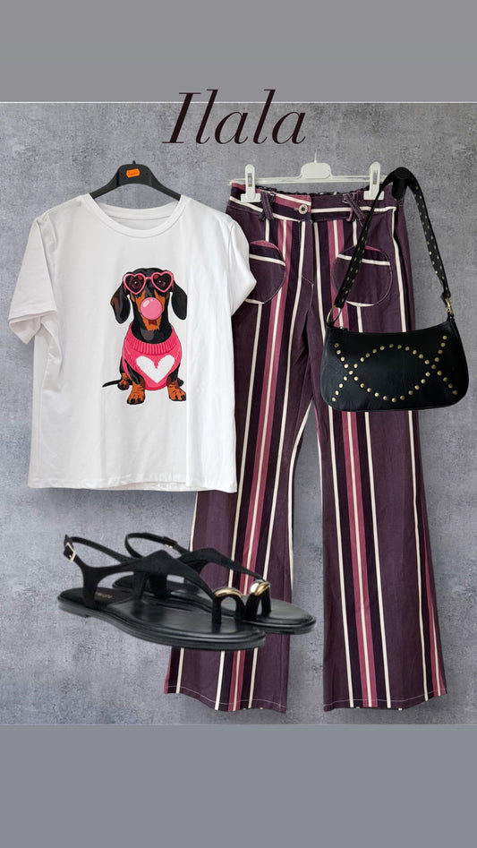 Camiseta Salchicha Chicle