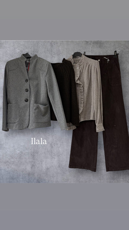 Blusa Vichy Volante cuello