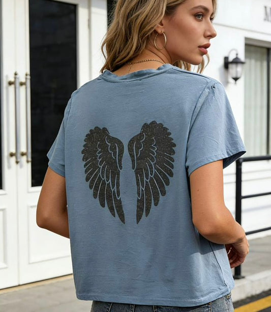 Camiseta alas manga corta