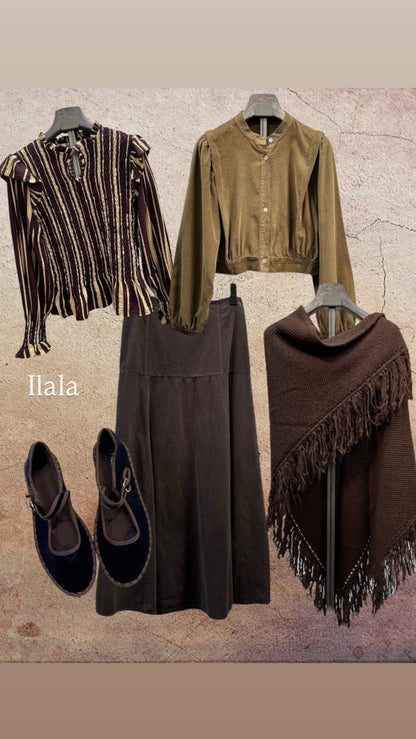 Saia de micro bombazine