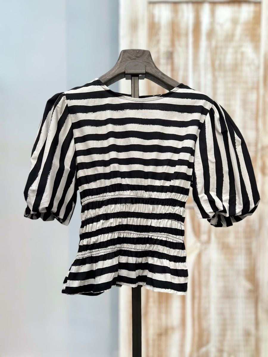 Conjunto blusa y falda Rayas