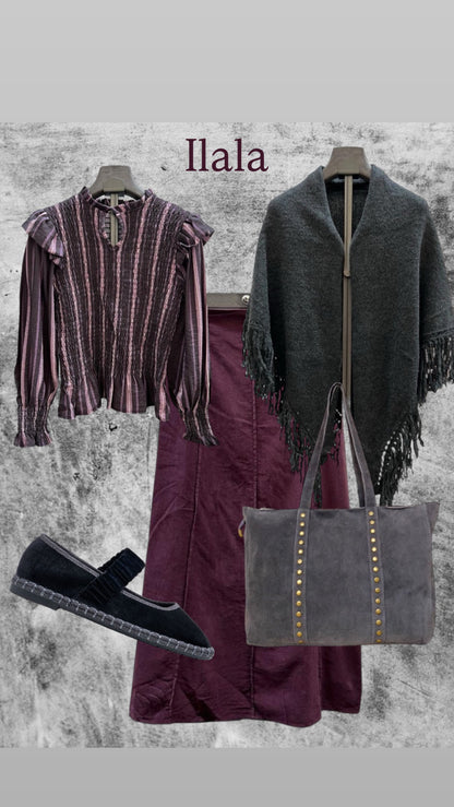 Saia de micro bombazine