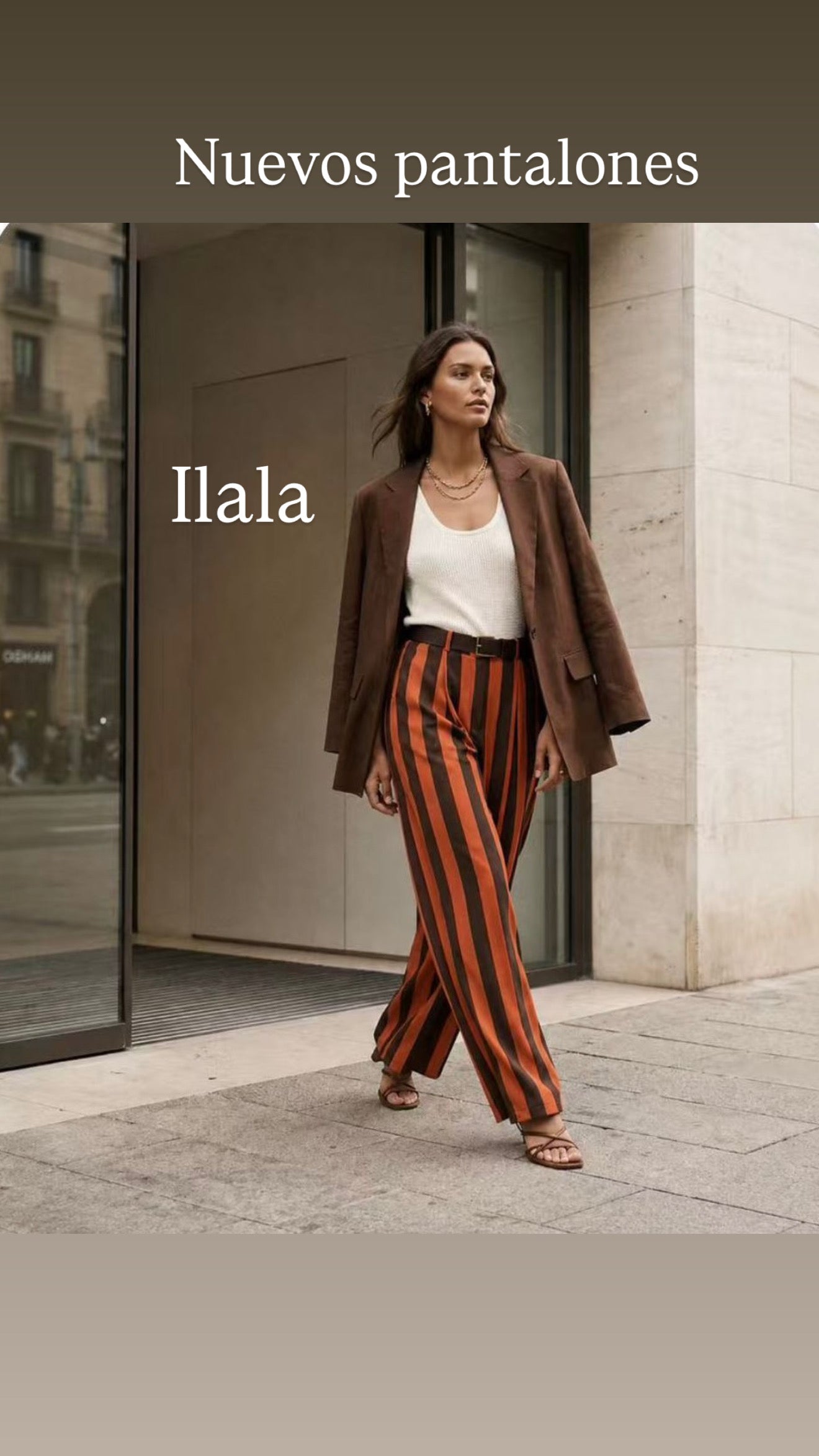 Pantalón fluido Raya ancha