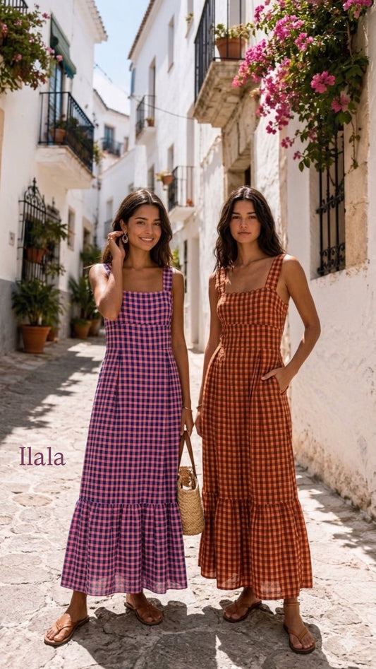 Vestido Vichy Tiras