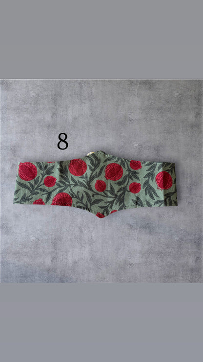 Fajín estampado doble pico Flores