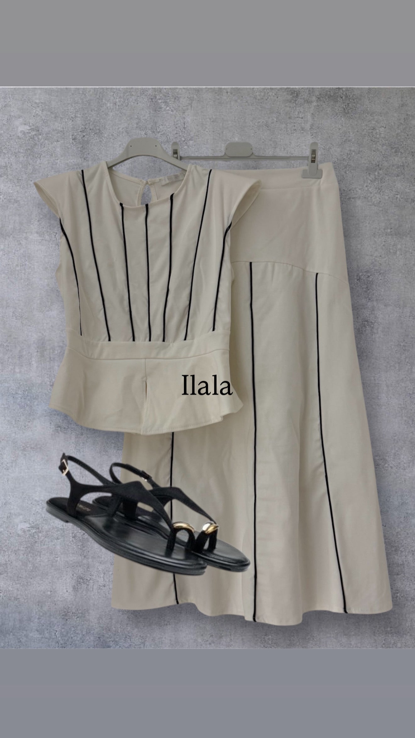 Conjunto Top /Falda cordoncillo