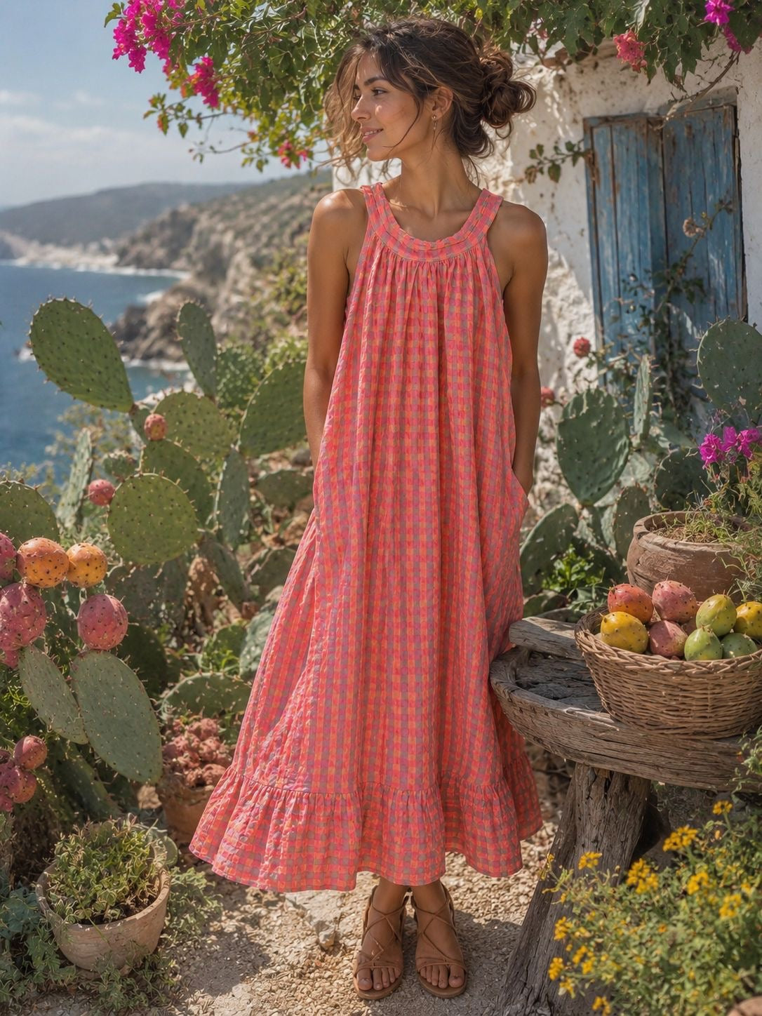 Vestido Vichy Flúor