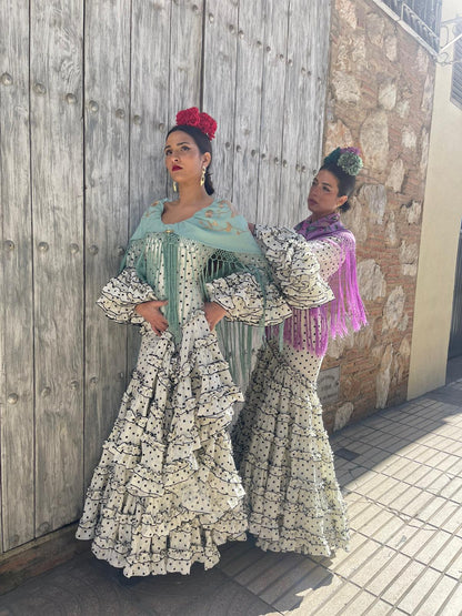 Traje flamenca topito Tela