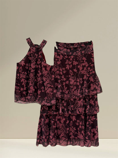 Conjunto Ramas de top y falda