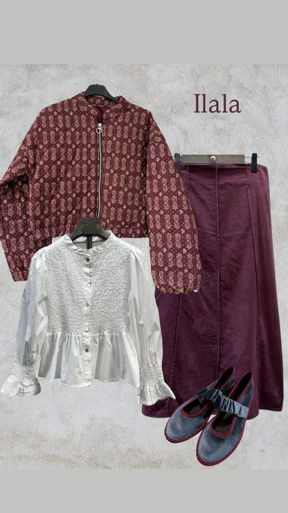 Saia de micro bombazine