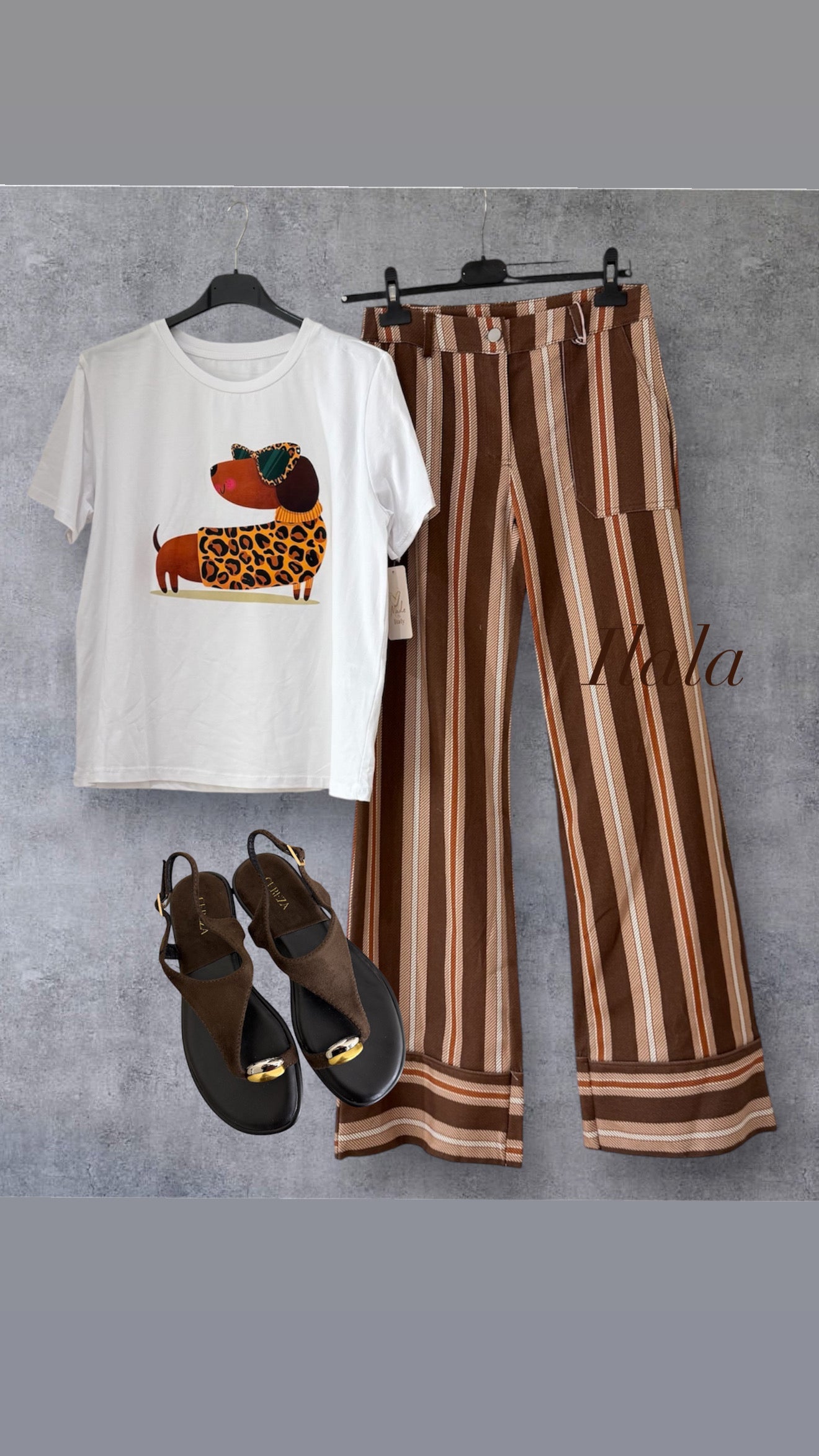 Camiseta Salchicha animal print