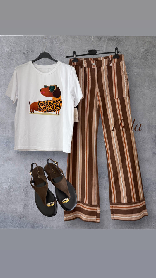 Camiseta Salchicha animal print