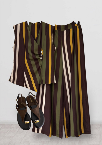Conjunto Chaleco y pantalón Rayas