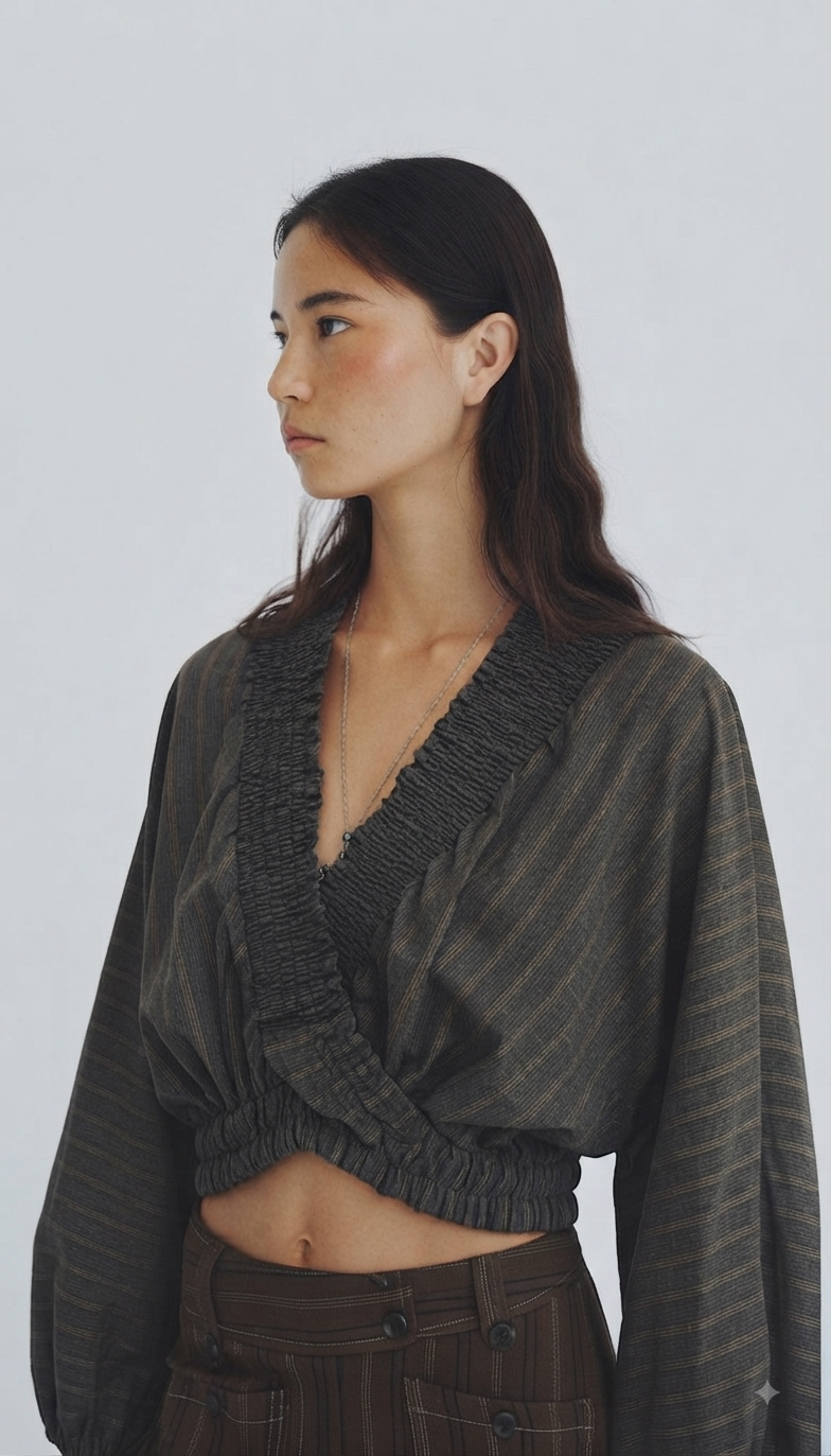 Blusa Rayitas cruzada