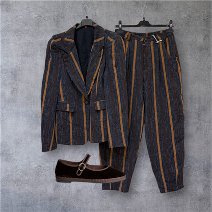 Chaqueta rayada otoño