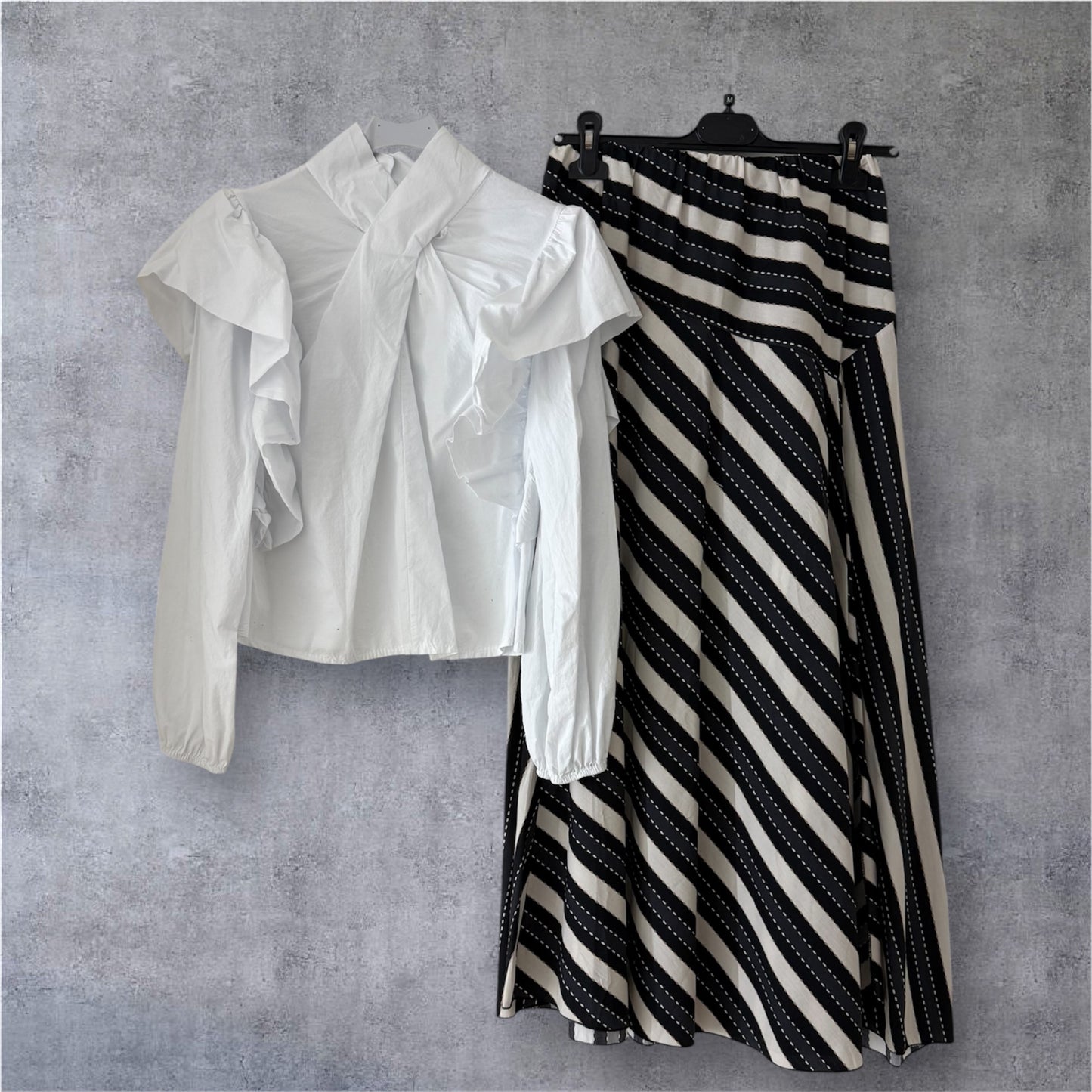 Falda rayada Moteada