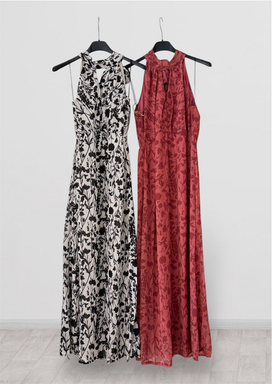 Vestido Halter Ramas