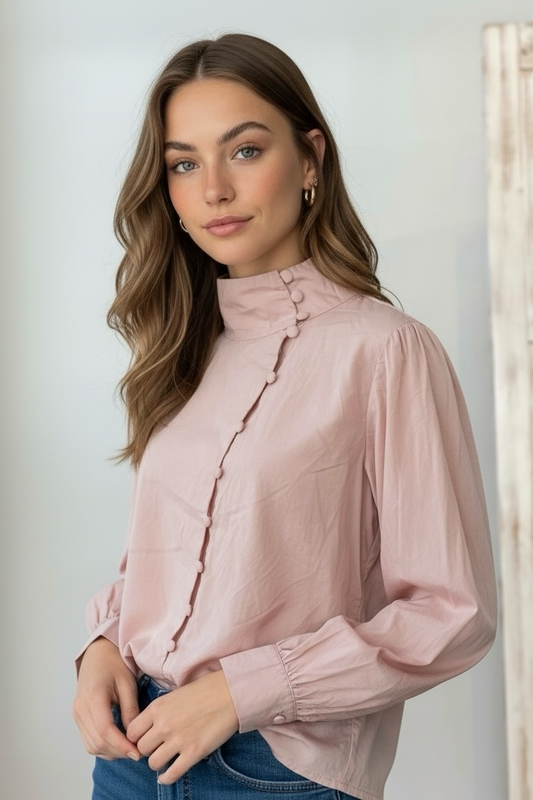 Blusa Abotonada Lateral
