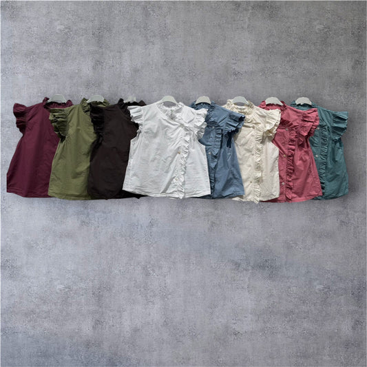 Blusa cierre lateral volante