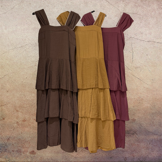 Vestido tres Volantes