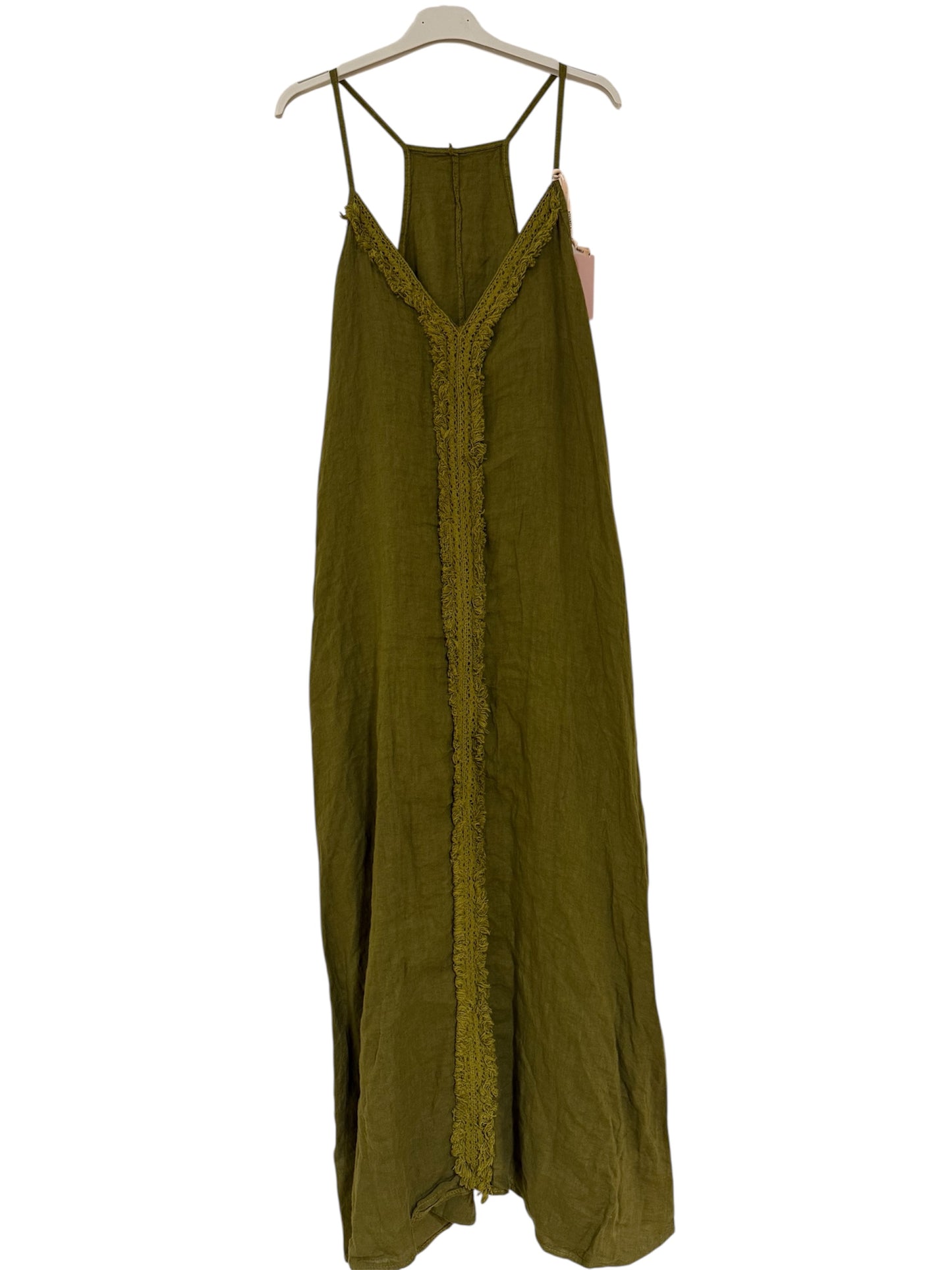 Vestido Lino Fleco