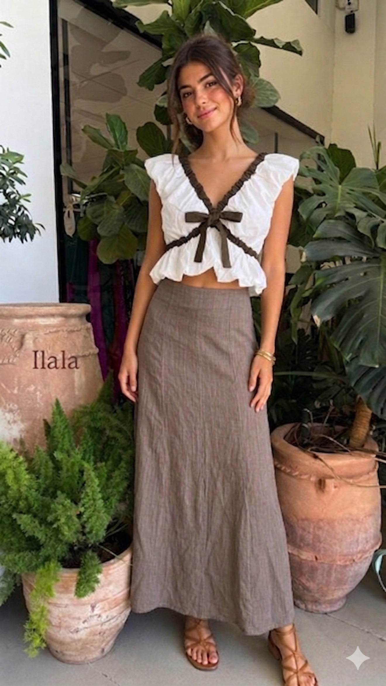 Top cruzado lazo
