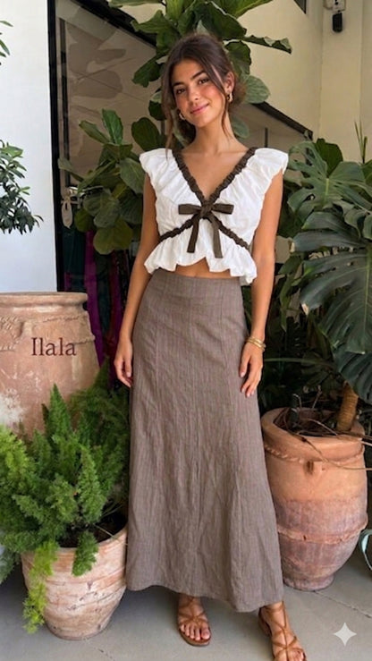 Top cruzado lazo
