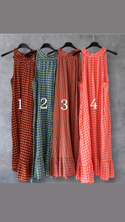 Vestido Vichy Flúor