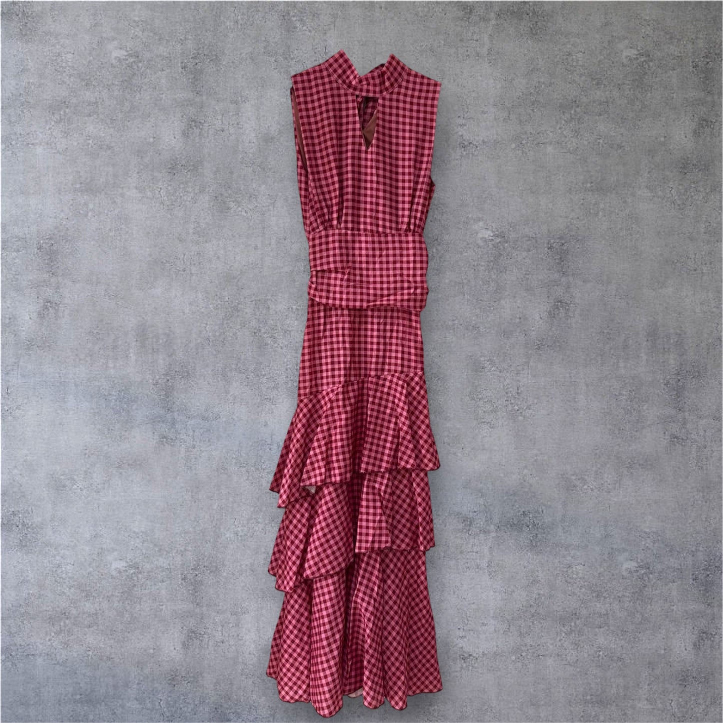 Vestido Vichy Tres volantes