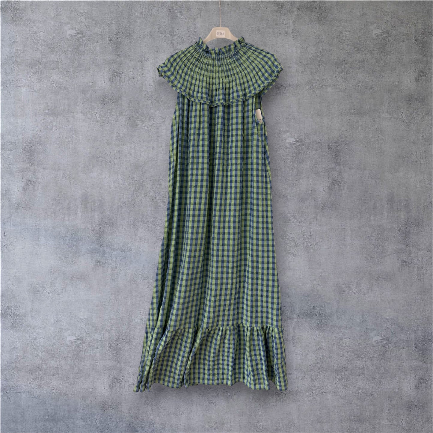 Vestido Cuello Fruncido