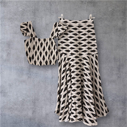 Conjunto Top y Falda geométrico
