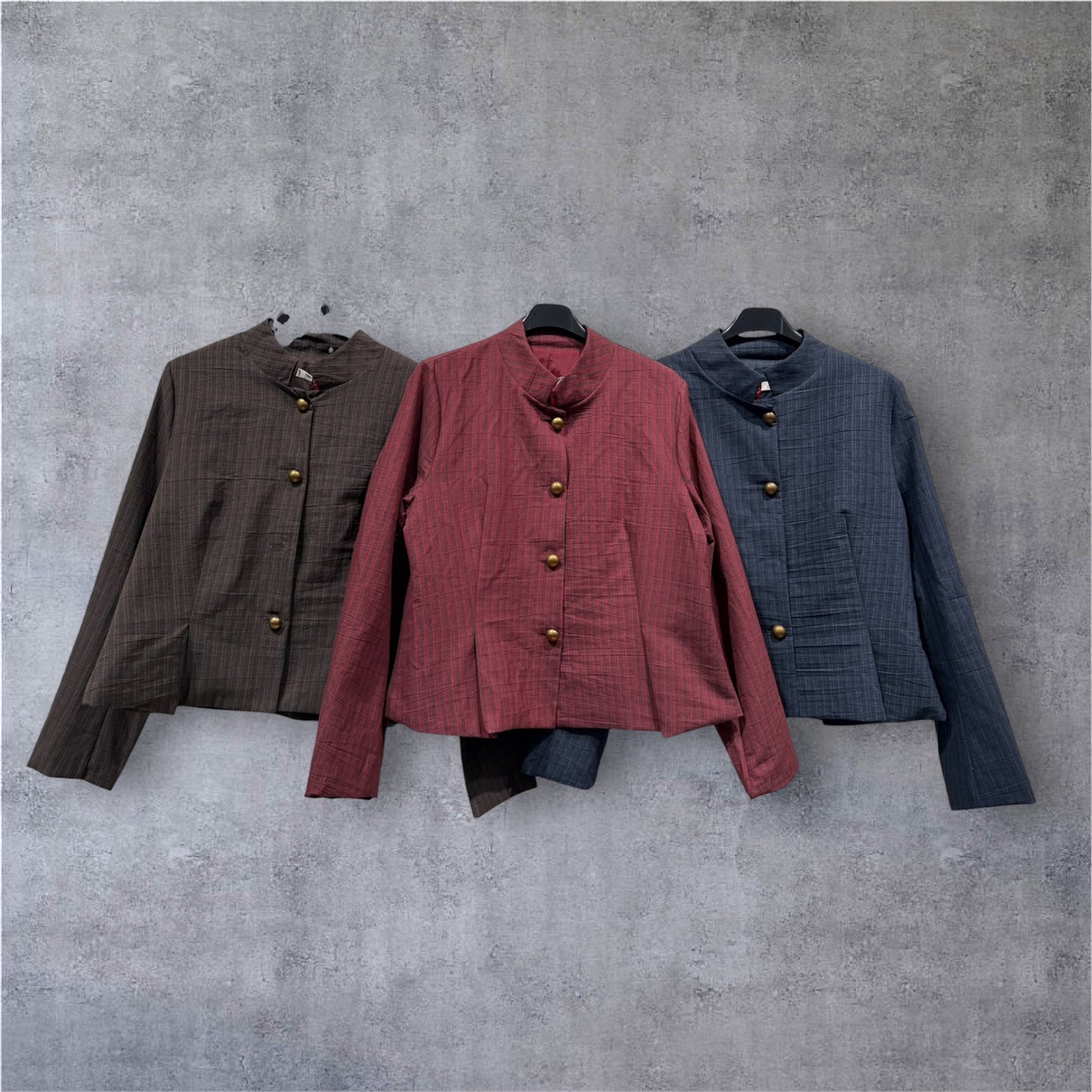 Chaqueta Botón mini raya