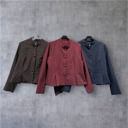 Chaqueta Botón mini raya