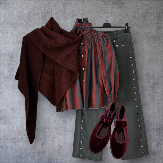 Blusa Raya ancha fruncida