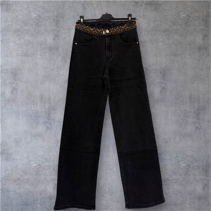 Pantalón Cintura bordada