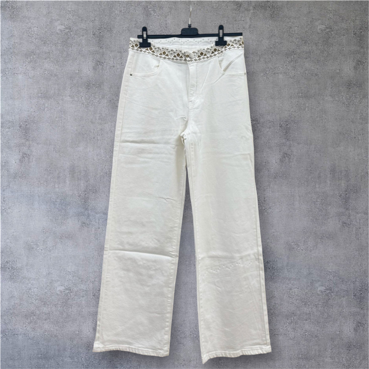 Pantalón Cintura bordada