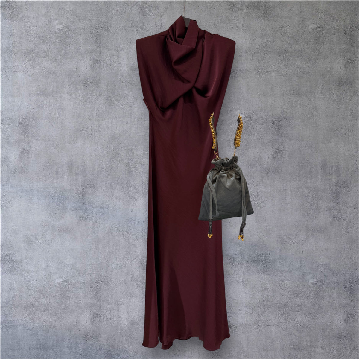 Vestido Satinado nudo