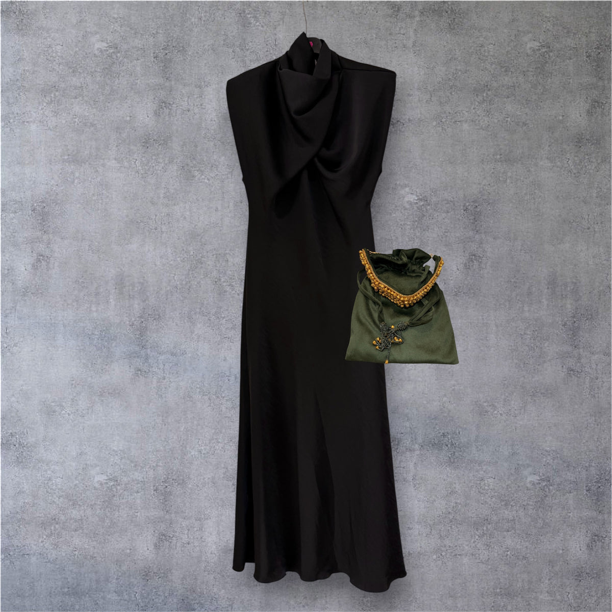 Vestido Satinado nudo